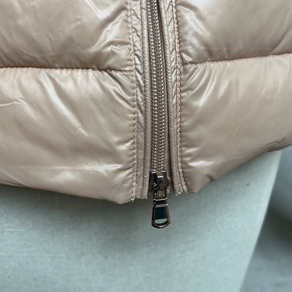 PATRIZIA PEPE Womens down feather puffer zip up jacket cream tan - Picture 4 of 12